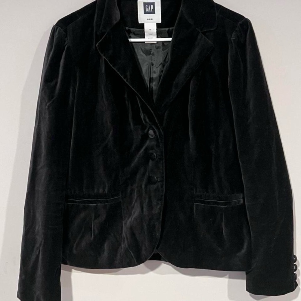 GAP Women's Classic Black Velvet Blazer